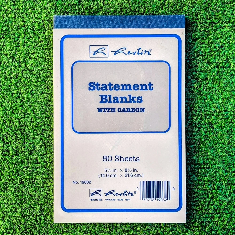 Herlitz Statement Blanks with Carbon Paper 80 Sheets 5.5